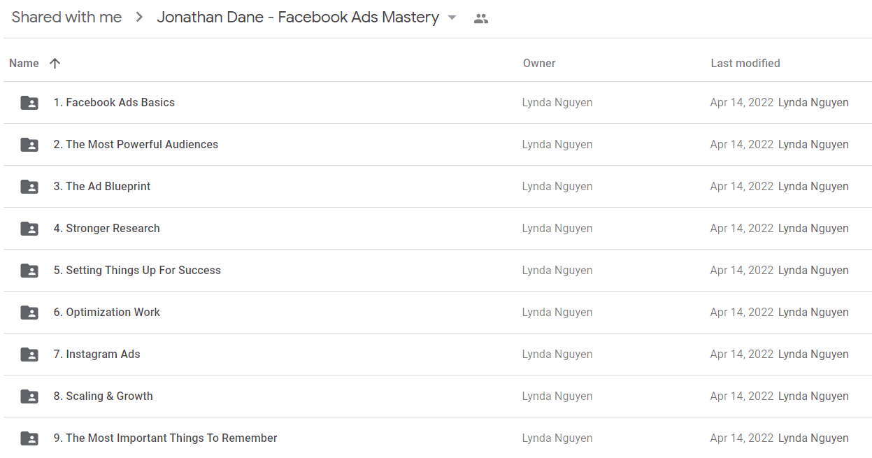 Jonathan Dane - Facebook Ads Mastery