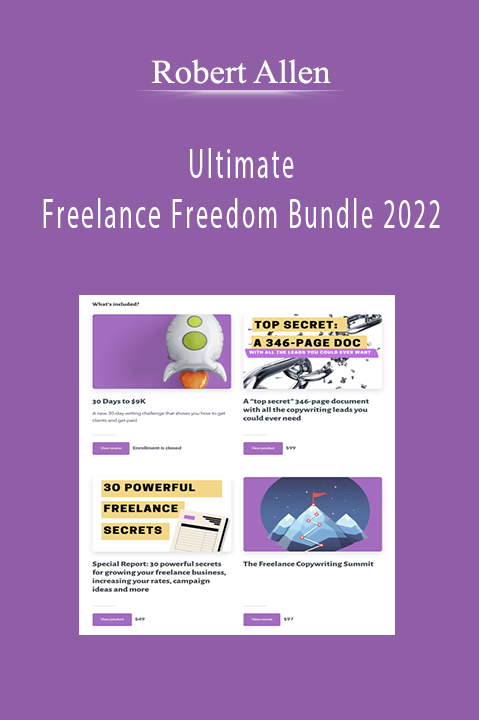 Robert Allen - Ultimate Freelance Freedom Bundle 2022