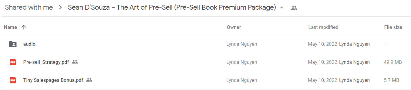 Sean D’Souza – The Art of Pre-Sell (Pre-Sell Book Premium Package)