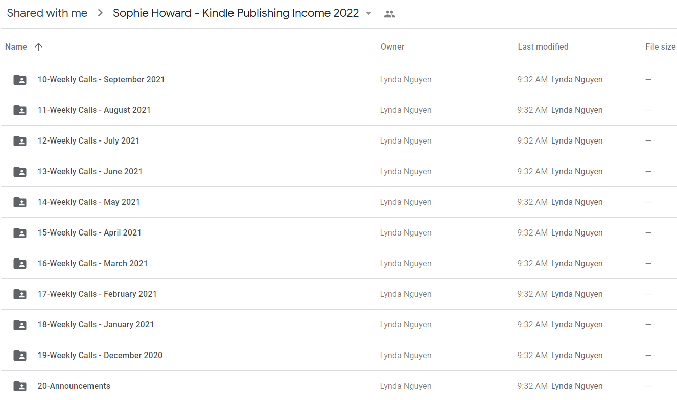 Sophie Howard - Kindle Publishing Income 2022