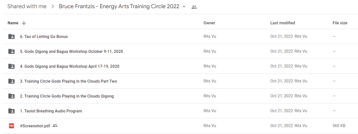 Bruce Frantzis - Energy Arts Training Circle 2022