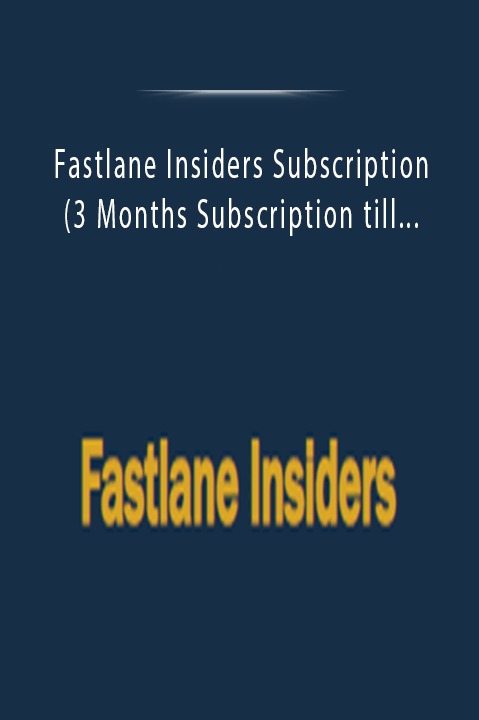 Fastlane Insiders Subscription (3 Months Subscription till December 2022)