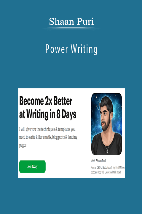 Shaan Puri - Power Writing