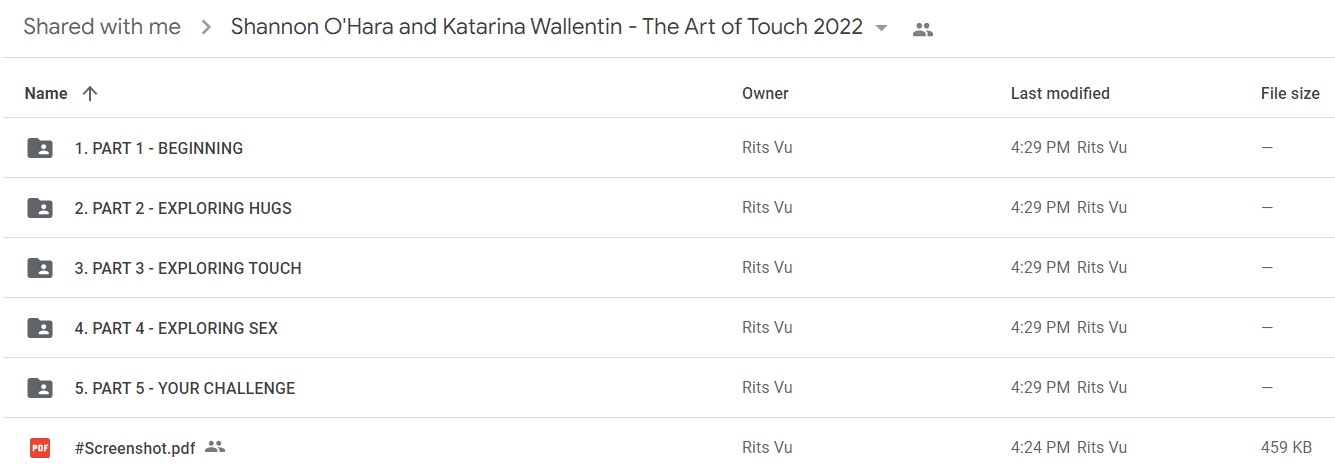 Shannon O'Hara and Katarina Wallentin - The Art of Touch 2022